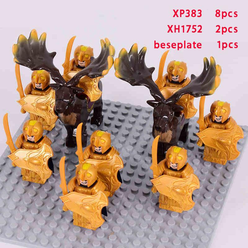 8 шт./лот эльфы солдат орки армия фигурки LOTR доспехи стража воин лучник средневековые рыцари строительные блоки кирпичи игрушки подарки
