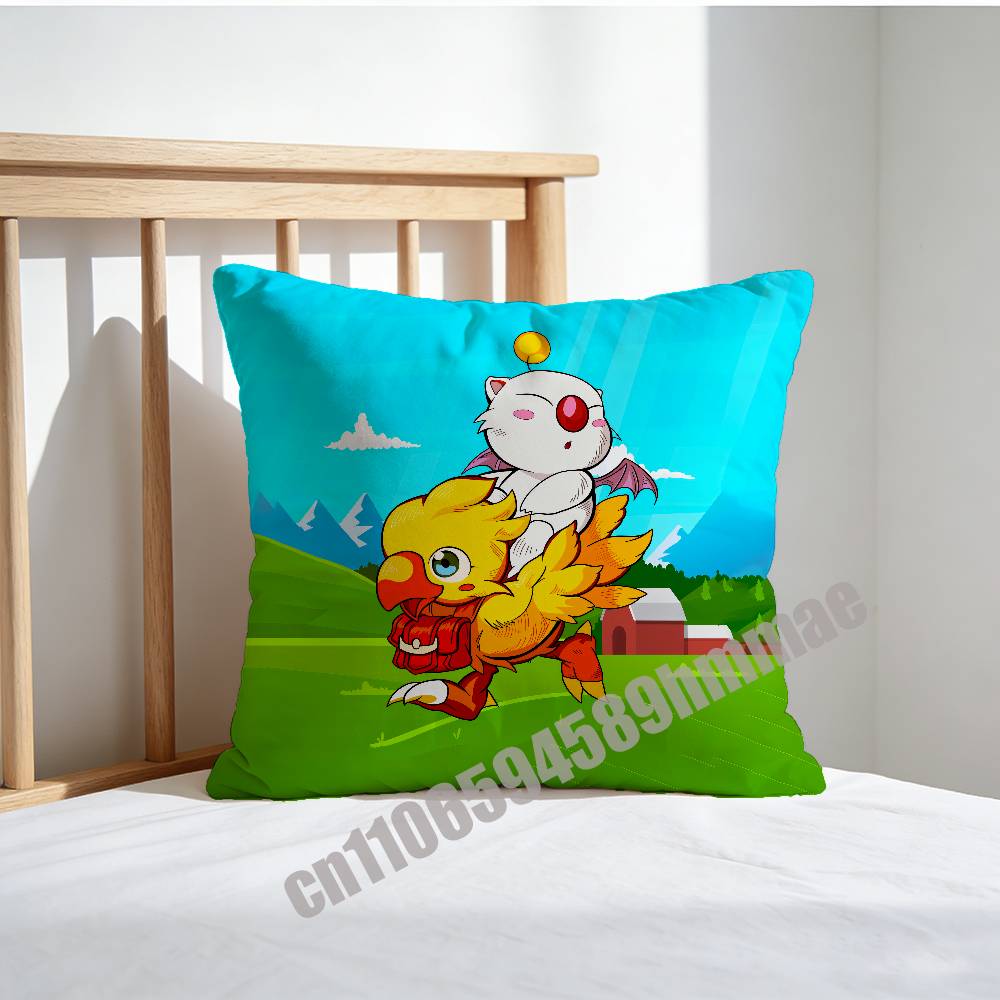 Для M-Moogle C-Chocobo V-Vivi Наволочка для декоративной подушки 45X45см 35X35см Квадратная Наволочка для подушки в спальню Чехол для подушки