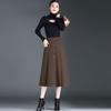 Шерстяная юбка миди А-силуэта плиссе для женщин - Коллекция весна, осень, зима 2025