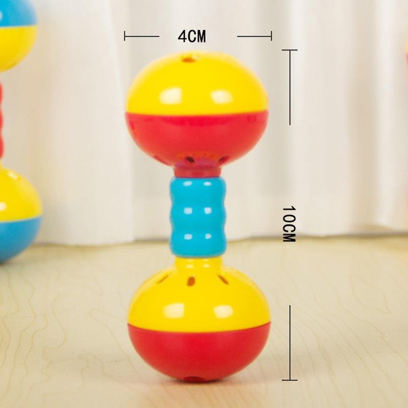 1 Pc Baby Rattles Toys Stroller Plastic Double Head Music Hand Shaking Educational Kids Toys for New