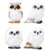 Плюшевая имитация совы, украшения, искусственная сова, кулон, рождественский рюкзак, брелок, подвеска, белый цвет
