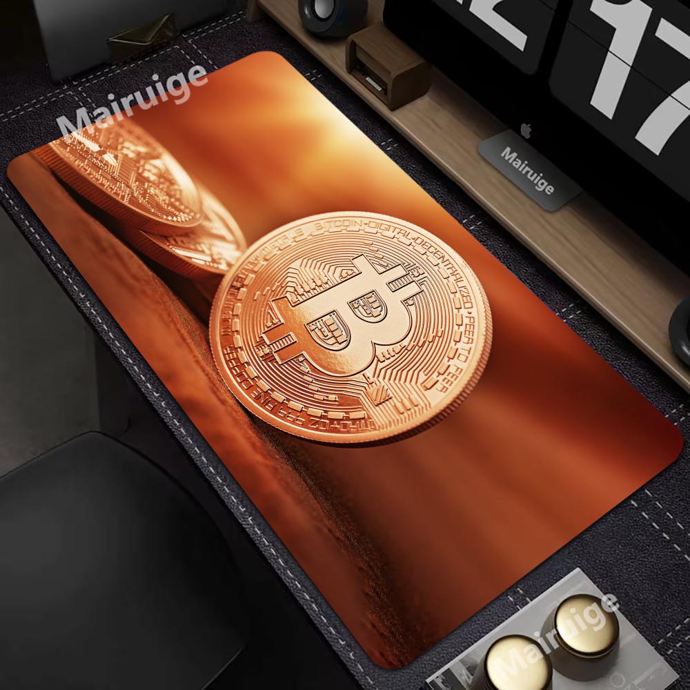 Bitcoin Mouse Pad Large Computer Office Game Table Mats XXL Rubber Antislip Gaming Keyboard Mousepads Long Desk Pads