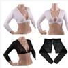 Mesh Navel Exposed Long Sleeved Acrylic Fibers Arm Wrap Portable Mesh Chest Support Top