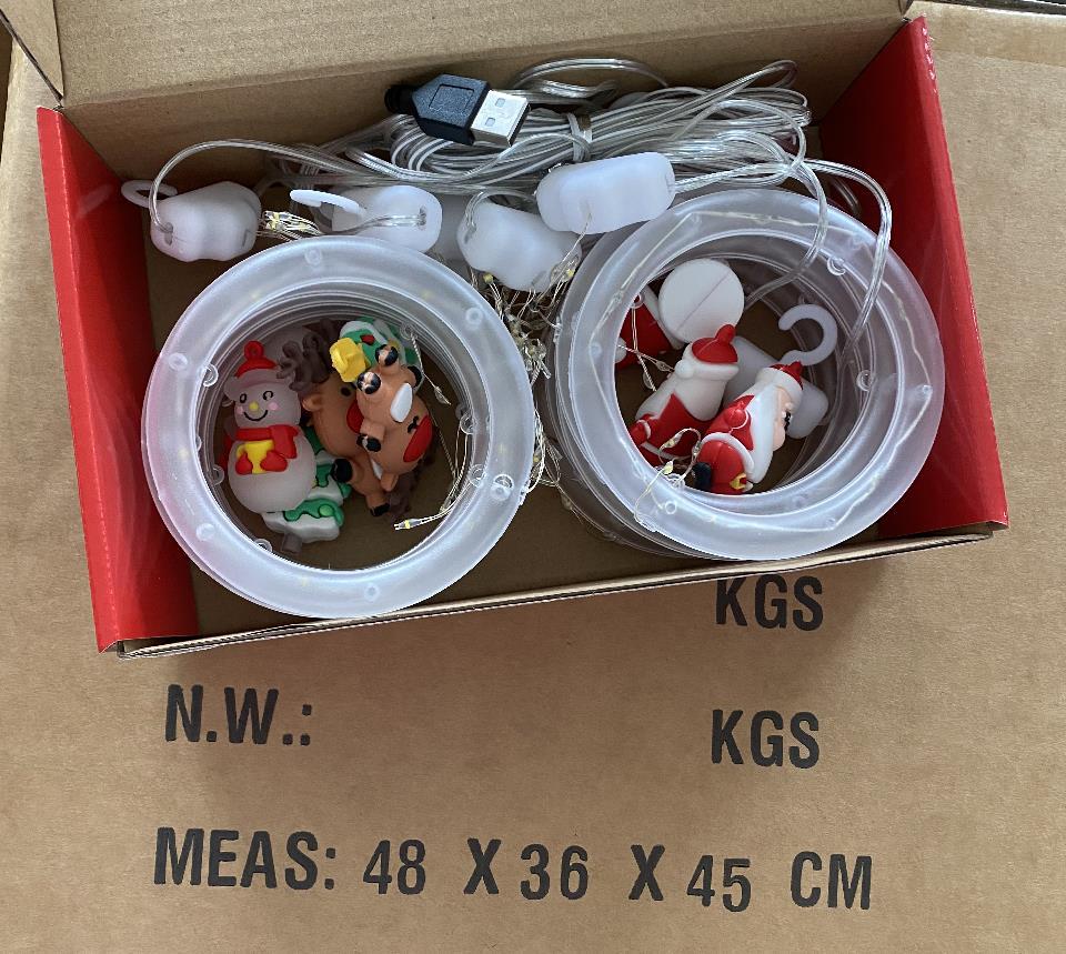 Santa Claus LED Curtain Lights – Colorful Christmas Festival Decoration for Windows