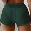 Women's Mesh Transparent Bikini Cover Summer Beach Shorts Drawstring Swimwear