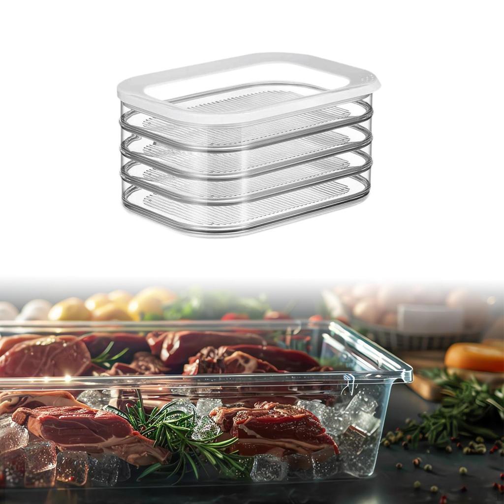 Deli Meat Container Cold Cuts Cheese Holder Transparent Refrigerator Organizer