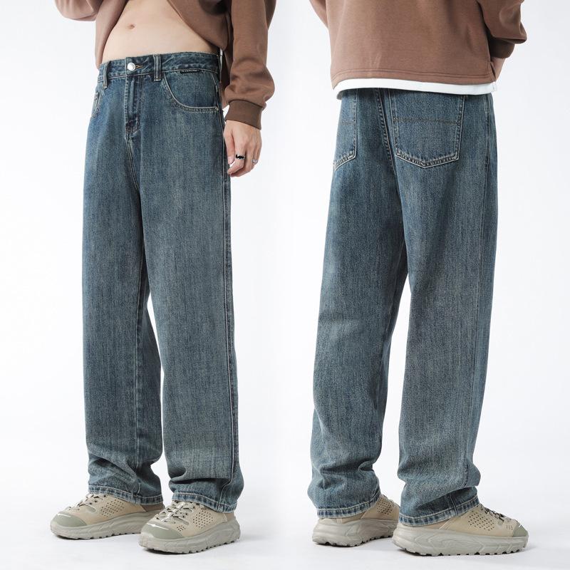 Прямые широкие джинсы мужские осенние широкие джинсы мужские осенние американские джинсы мужские осенние свободные повседневные