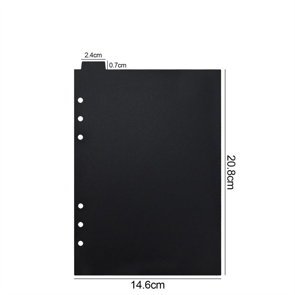 Paper A5 A6 A7 Black Loose-leaf Divider Index Divider Binder Index Separator Notebook Paper Divider