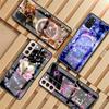 Tempered Glass Case For Samsung Galaxy S22 S21 Ultra S20 Fe S10 S9 S8 S22 S21 Plus Note 20 10 Phone Funda Rose Butterfly Flower