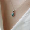 J.Lauren Round Turquoise Silver Necklace N01159