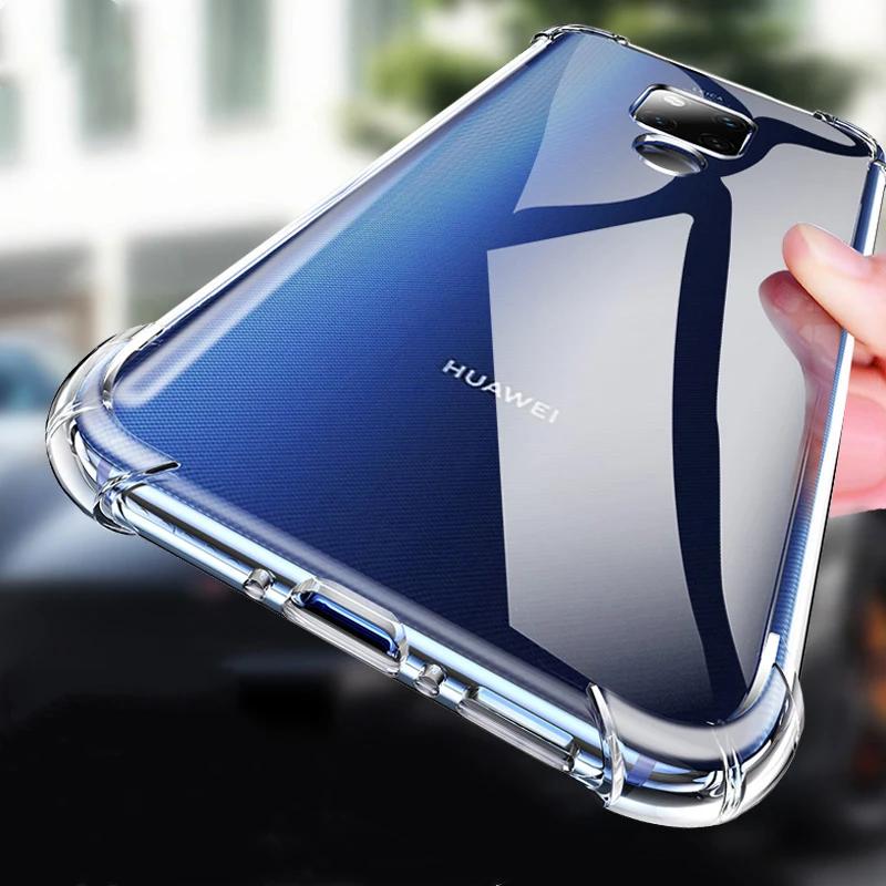for Huawei Mate 20 Mate 20 X P30 P20 Pro Y7 Y9 Prime 2019 Case,Silicone Shockproof Transparent Protective for Huawei Nova 5 Case