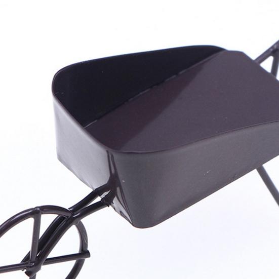 Мини-винтажная железная тележка, украшения для кукольного домика, реалистичная мини-компактная сцена в микродворе, одноколесная тележка, микроскопический реквизит для пейзажной фотографии