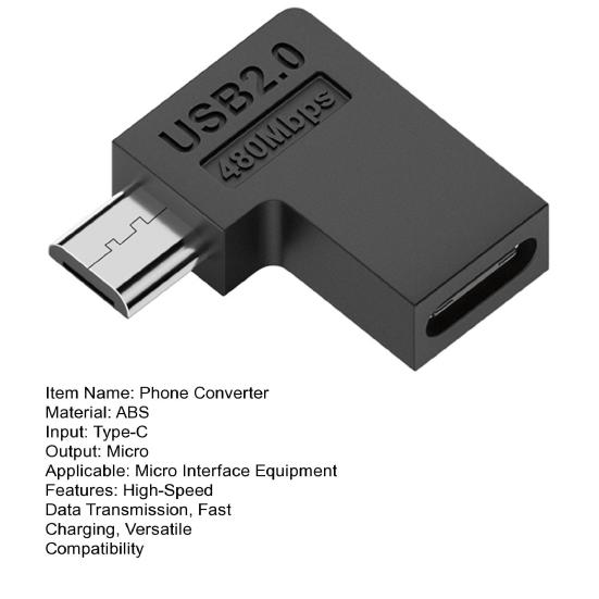 Телефонный конвертер Type-C Micro Female to Male USB адаптер V8 USB2.0 быстрая передача данных