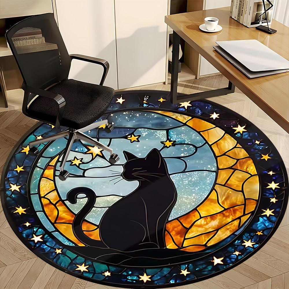 1PC Celestial Window Art Chair Carpet for Office Non-Slip, Lightweight, Machine Washable Rug for Office, Sleeping, Room - Holiday Decoryy251009024
