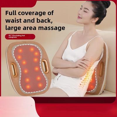 Массажная подушка JAIYORL на 12 головок, Шиацу массаж спины с подогревом, Портативный массажер, Массажер для кресла для офисного отдыха, Подарки