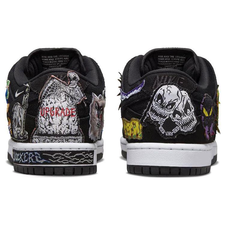 Neckface X Nike Dunk Low Pro SB Unisex Sneakers Black White Multi-Color DQ4488-001