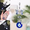 With Elephant Glass Decoration Rear View Mirror Navy Blue Hanging Ornament Evil Eye Butterfly