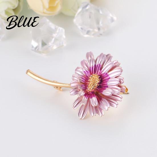 Flower Brooch Jewelry Women Gradient Enamel Design Suit Lapel Lightweight