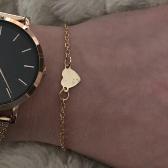 Женский минималистский браслет с подвесками в виде сердца с любовью, ювелирные изделия, подарок на день Святого Валентина