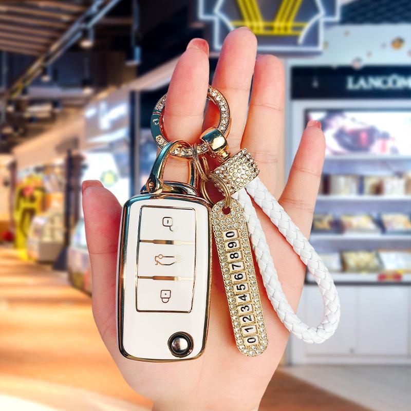 Volkswagen Key Shell for Sagitar, Bora, Lavida, Tiguan, Passat, Lamando, Golf, Polo, T-Roc, and New CC Models