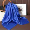 New Fashion Summer Silk Square Scarf Solid Women Satin Neck Hair Tie Band Soft Beach Hijab Head Female Foulard Free Shiping