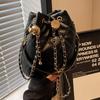 Маленькая сумка женская однотонная новая сумка для поездок на работу цепочка сумка-мессенджер