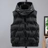 Fashion Winter Warm Vests for Men Sleeveless Parkas Hooded Casual Thick Outerwears Men's Jackets
