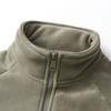 Men‘s Casual Outdoor Solid Color Skirt Zippered Fleece Jacket