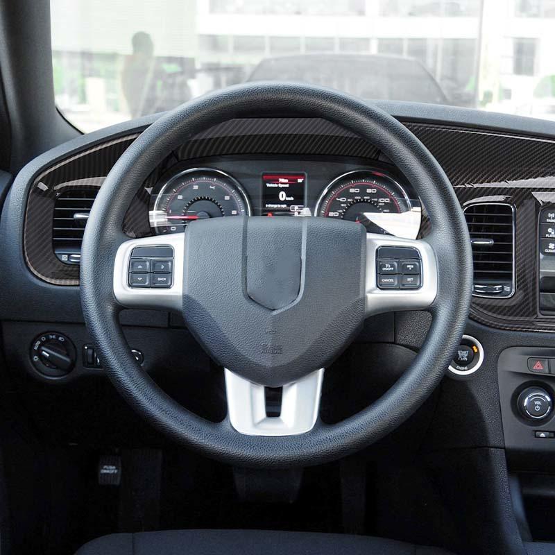 Наклейки на крышку приборной панели с центральным управлением для Dodge Charger 2011-2014, автомобильные аксессуары из АБС-пластика