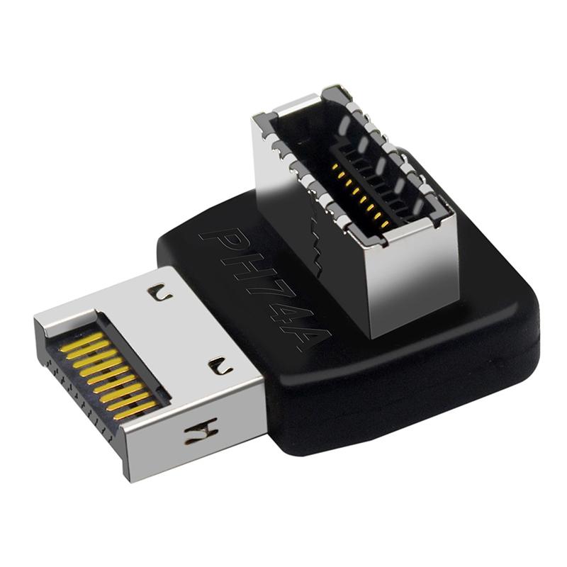 USB 3.1 Type-E 90-градусный адаптер, разъем-расширитель для передней панели Type-C, адаптер-разъем для материнской платы ПК, штекер