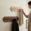 Настенная полка для хранения ключей с 5 крючками, современный деревянный органайзер, экономия места, богемный стиль, полка для хранения зонтов, для квартиры