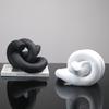 Simple Modern Black and White Resin Creative Winding Ornaments Model Living Room Coffee Table Study Desk Decoration