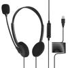 Usb Headset With Microphone Noise Cancelling Computer Pc Headset Lightweight Wired Headphones For Pc /laptop/mac/ School/kids