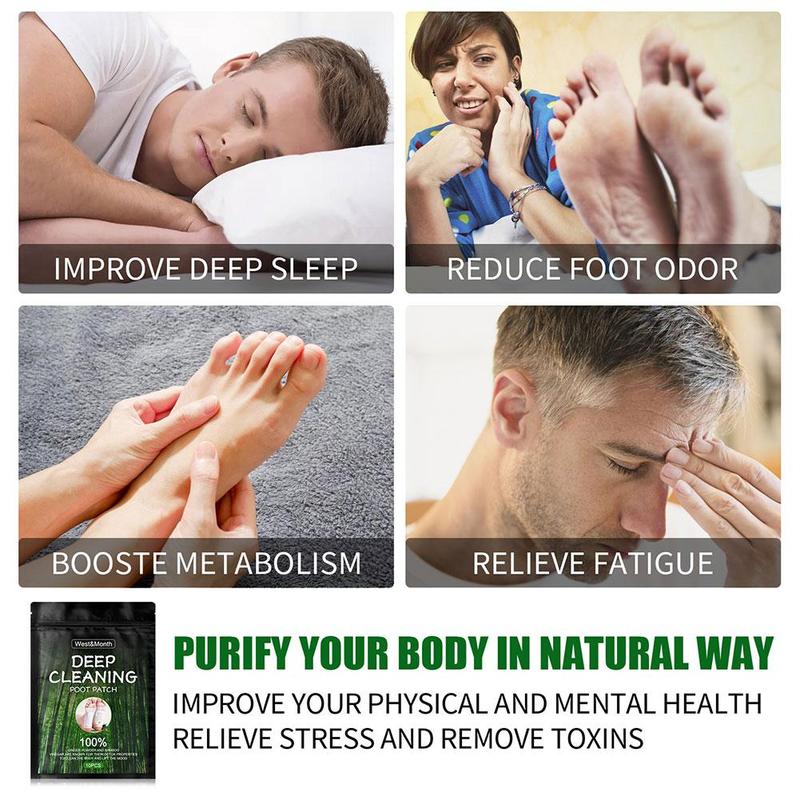 10 шт. Nuubu Detox пластыри для ног, глубоко очищающие подушечки для ног, естественная детоксикация токсинов в организме, похудение ног, улучшение сна, Прямая поставка B6P0