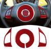 1 комплект накладок на рулевое колесо автомобиля, наклейка на молдинг салона для 2012-2015 гг., аксессуары для салона автомобиля из красного углеродного волокна