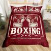 Пододеяльник для мальчика Бокс Твин Квин, Комплект постельного белья на тему спортивных игр, Пододеяльник с боксерскими перчатками для детской комнаты, комнаты подростка, комнаты боксера