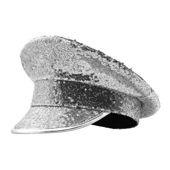 Шляпа с блестками для выступлений, унисекс, легкая вечерние кепка сержанта для косплея, фестивальная реквизит для фотосессии, женская и мужская шапка капитана на день рождения, матросская шапка