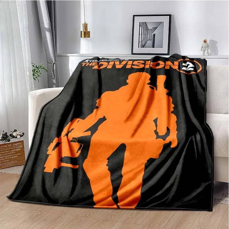 D The Division Flannel Blanket Gamers Soft Warm Plush Throw Blanket for Bedroom Living Room Sofa Bed Picnic Blanket Boys Gift