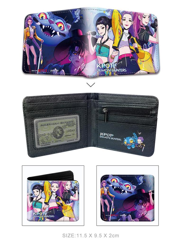 K-POP Demon Hunter Девичья группа 3D Тисненый Аниме Кошелек для Студентов и Поклонников