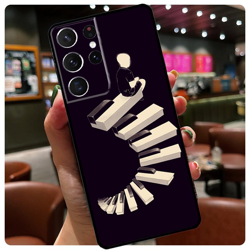 Музыкальный Пианино Элегантный Чехол для Телефона Для Samsung Galaxy S24 Ultra S20 S21 S22 S23 S25 Ultra S9 S10 Plus S25 FE Чехол