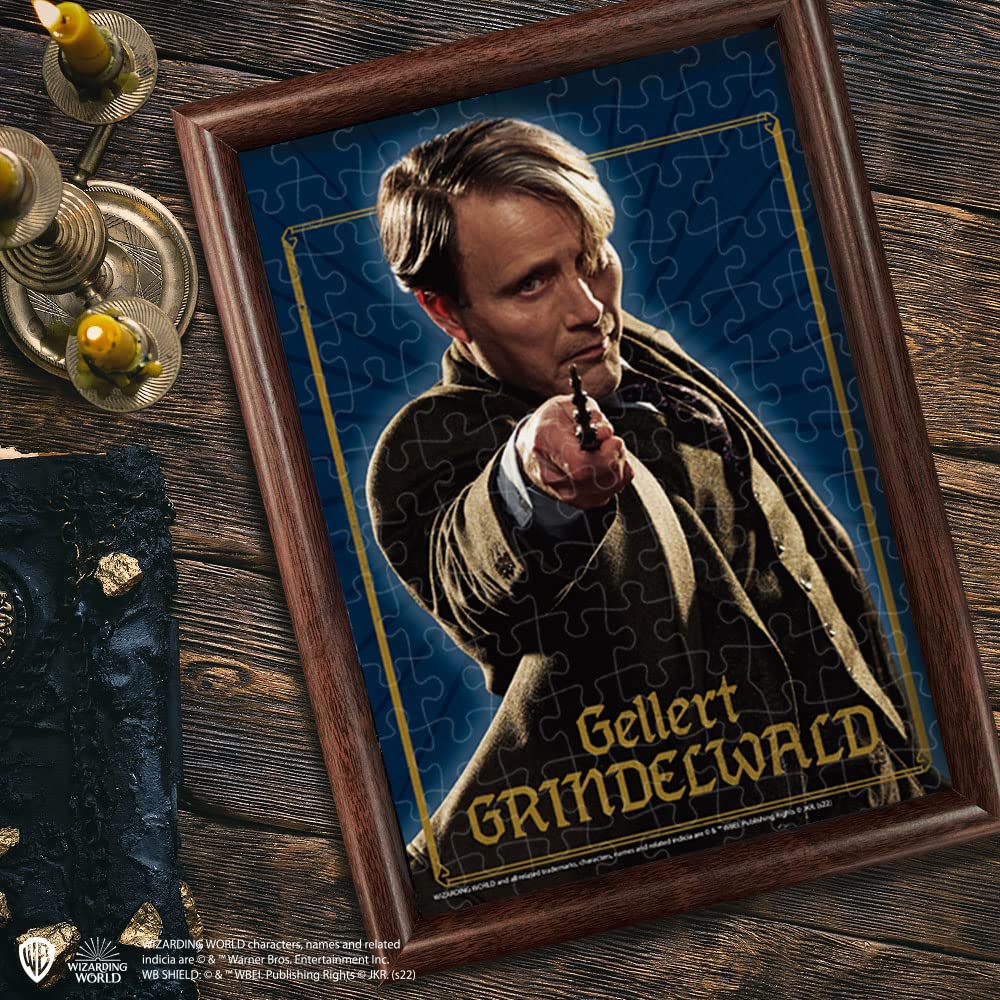 Tenyo [Made in Japan] 108-Piece Jigsaw Puzzle Fantastic Beasts Grindelwald (18.2x25.7cm) B-108-825, Includes Glue, Spatula, and Service Card