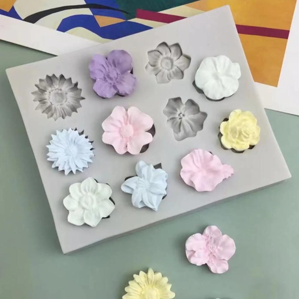 Форма для торта своими руками, форма для подсолнуха, розы, цветы, силиконовая форма для торта, простые бытовые инструменты для выпечки, инструменты для 3D-формы для шоколада