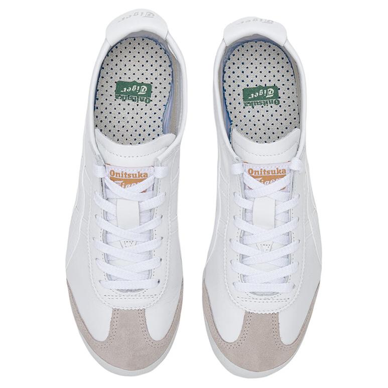 ONITSUKA TIGER Mexico 66 Белый Кремовый Унисекс Низкие Ретро Кожаные Повседневные Кроссовки 1183C102-104