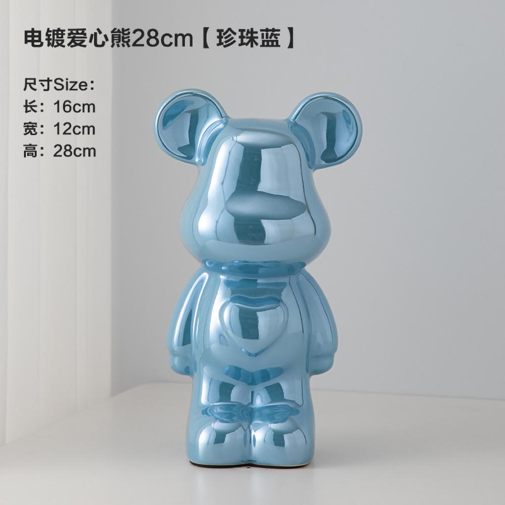 18-28 см европейская гальваническая керамическая кукла-медведь, украшение для домашнего рабочего стола, украшение для гостиной, декоративная статуэтка