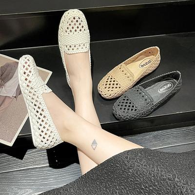 Женские сандалии на плоской подошве. Универсальная летняя повседневная дышащая пляжная обувь с вырезами на мягкой подошве для медсестер.