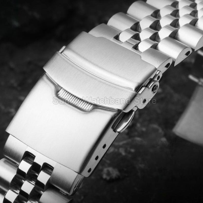 Изогнутый интерфейс Изысканный браслет для часов из нержавеющей стали 22 мм для серии Seiko Turtle SRP777J1SRPE99K1 Стальной ремешок для часов Прочный