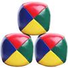 Soft PU Leather Juggling Balls - Set of 6 - For Learning and Circus - Red, Blue, Green and Yellow