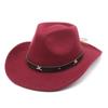 Шерстяная шляпа Ковбойская шляпа в западном стиле Подарочная шляпа Пентаграмма Мужская и женская парная шляпа Шляпа с загнутыми полями