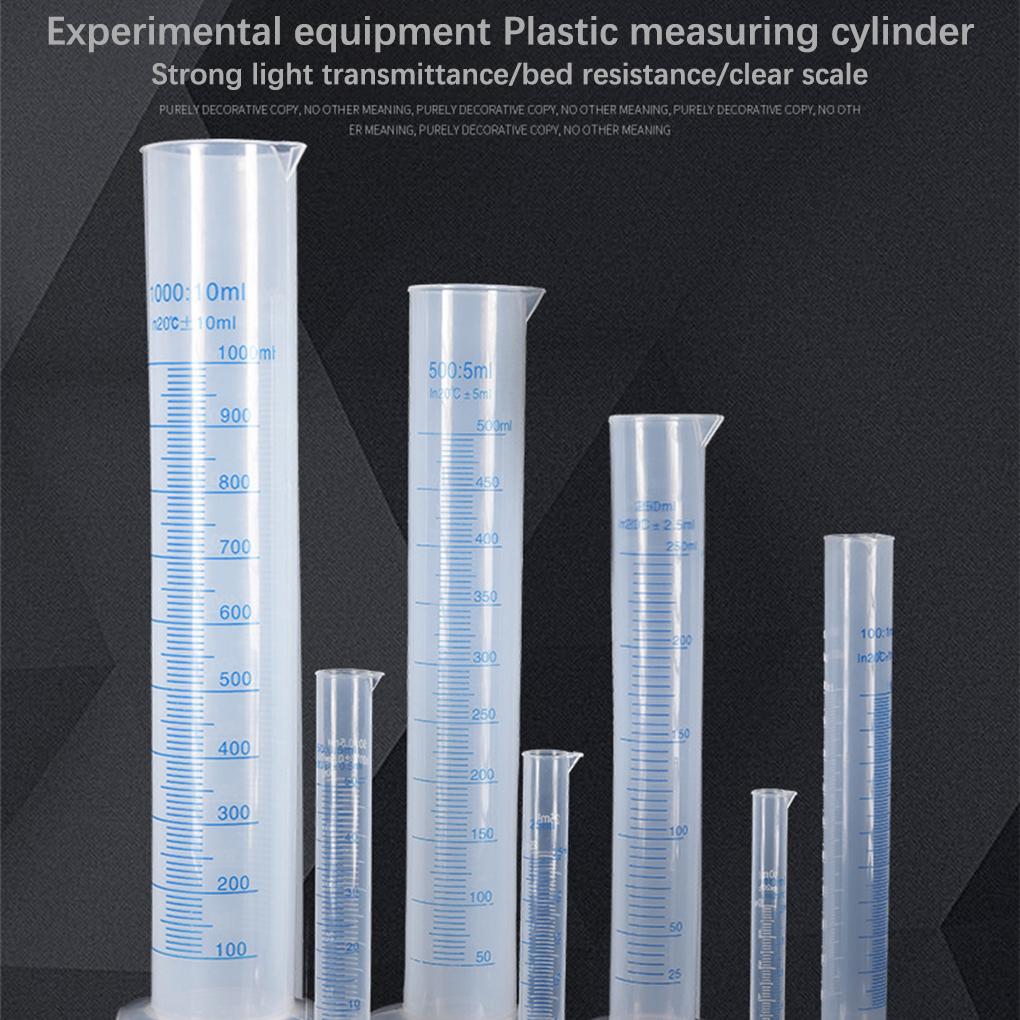 4 шт. мерные чашки достаточный лабораторный измеритель профессиональный инструмент пробная трубка прозрачный прочный цилиндр для использования измерения