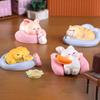 Sleeping Animal Ornament Mini Adorable Cat Dog Pig Rabbit Desktop Decoration for Micro-Landscapes Cars